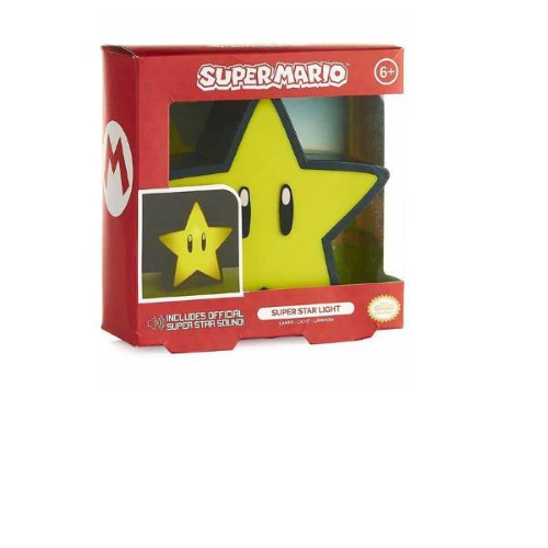 4SIDE SUPER MARIO SUPERSTAR LIGHT LAMPADA DA TAVOLO A BATTERIA GIALLO